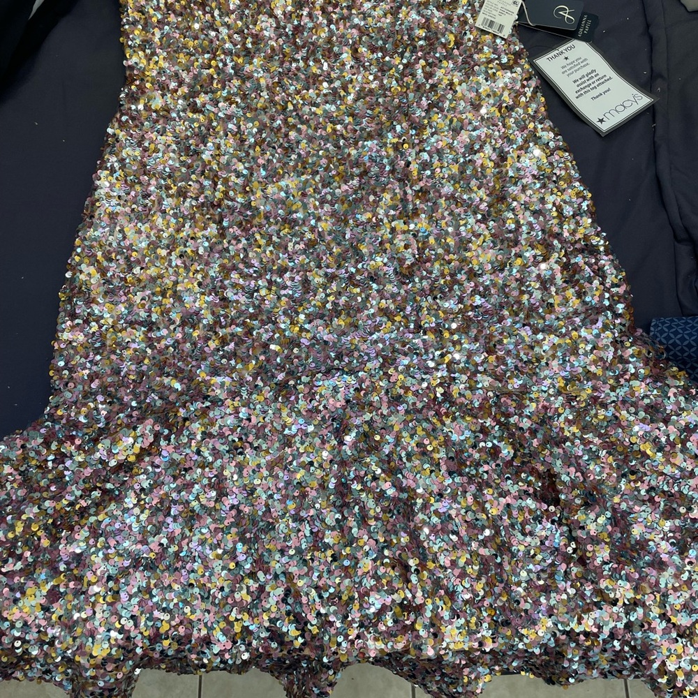 Adrianna Papell Vibrant Sequin Dress